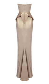 STRAPLESS MERMAID MAXI DRESS IN BEIGE STYLE OF CB 