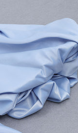 STRAPLESS PUFF SLEEVES MIDI DRESS IN BLUE Dresses styleofcb 