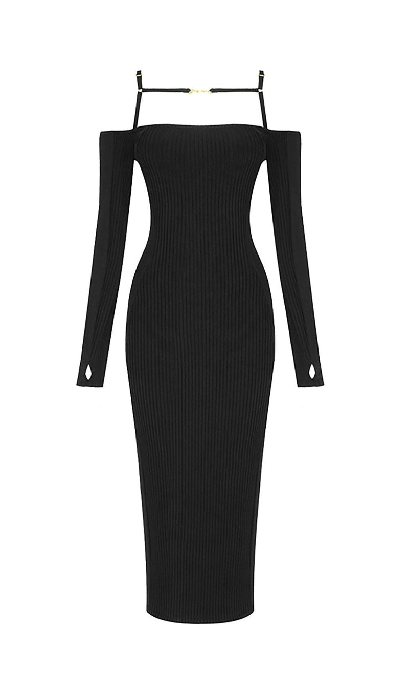 STRAPPY HOLLOW STRAPLESS BANDAGE MINI DRESS IN BLACK Dresses styleofcb XS BLACK 