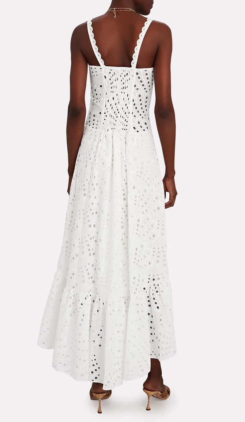 STRAPPY LACE MIDI DRESS IN WHITE DRESS styleofcb 