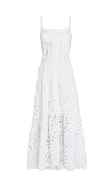 STRAPPY LACE MIDI DRESS IN WHITE DRESS styleofcb 