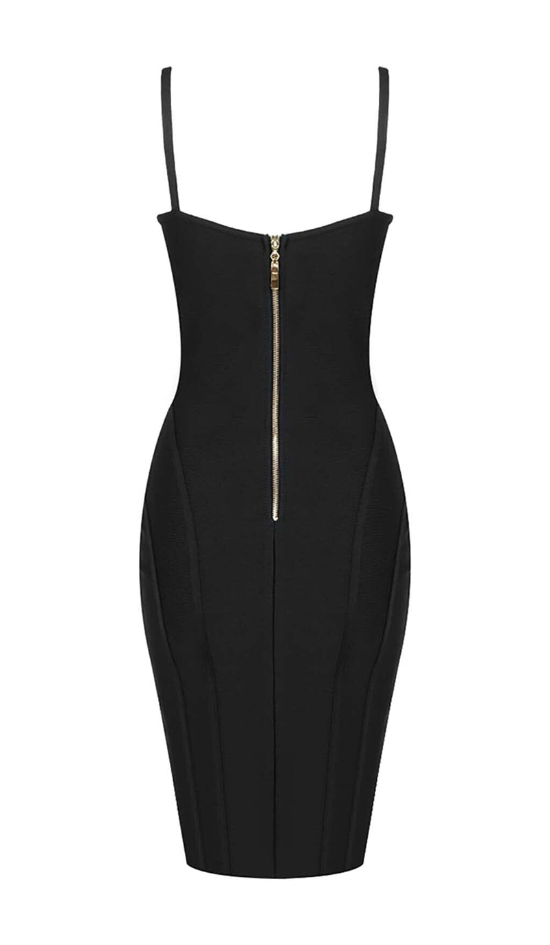 STRAPPY BANDAGE MIDI DRESS IN BLACK DRESS STYLE OF CB 