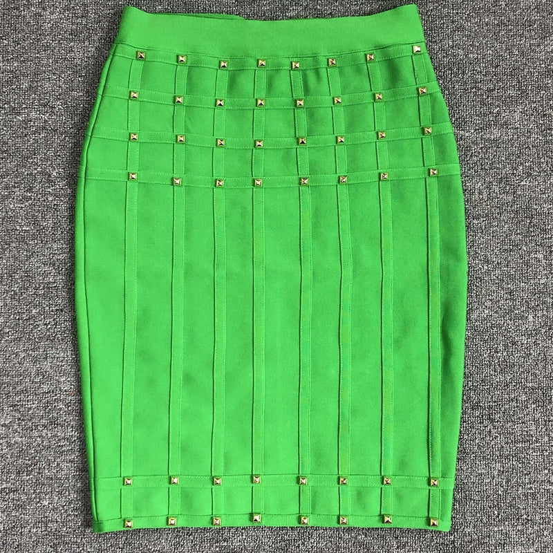 STUDDED STRAP SLEEVELESS TWO PIECE SET IN GREEN DRESS sis label 