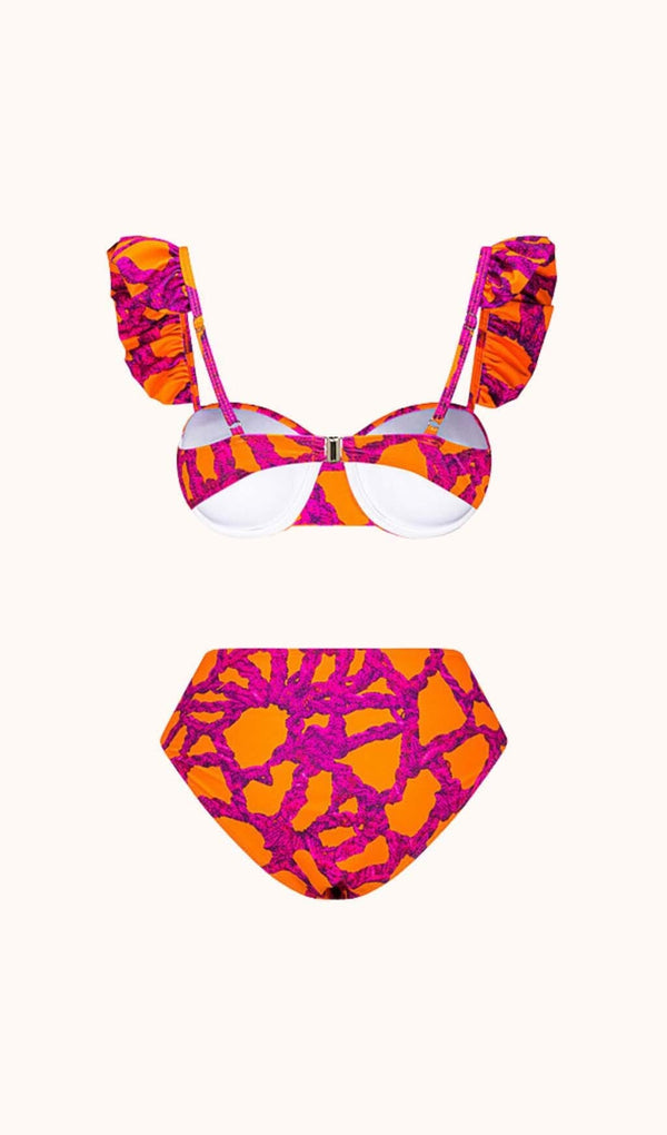 Salem Ruffle Printed Bikini Two Piece Set Swimwear styleofcb 