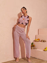 FLORAL HOLLOW KNITTED PANTS SET Sets styleofcb SET S 