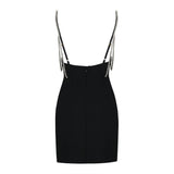 V-NECK STRAPPY MINI DRESS IN BLACK DRESS STYLE OF CB 