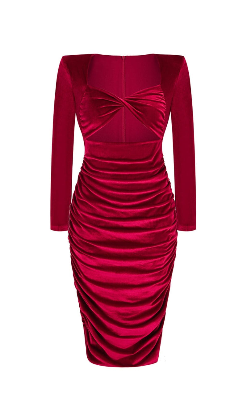 Red Velvet Corset Mini Dress