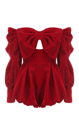 VELVET STRAPLESS MINI DRESS IN RED Dresses styleofcb 