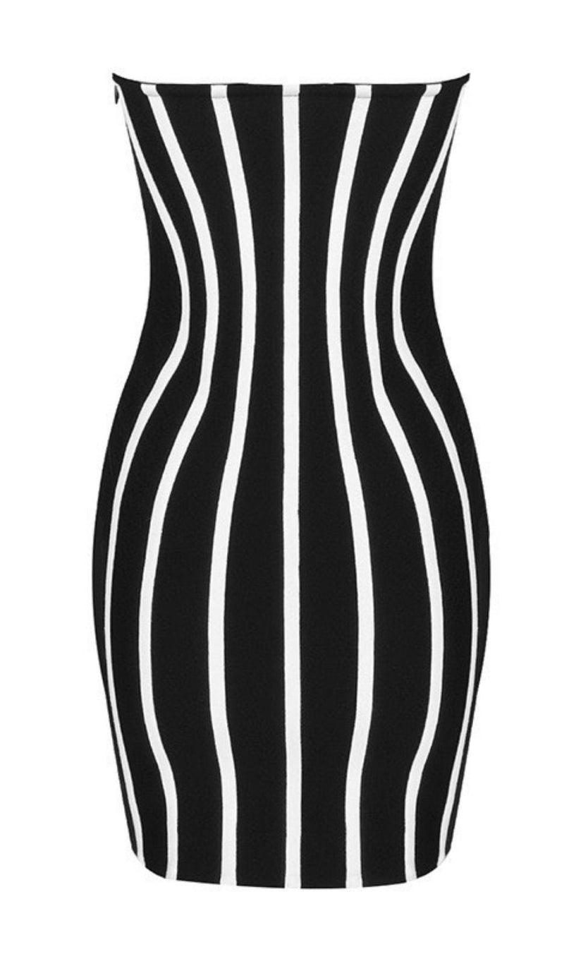 Zebra Black Strapless French dress styleofcb 