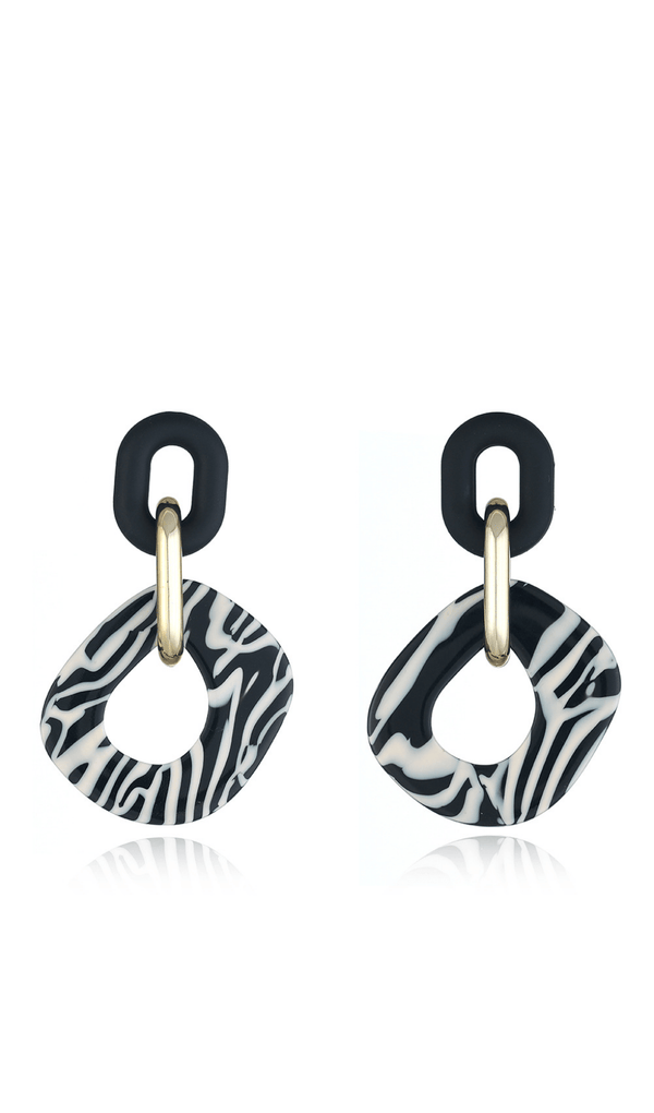 Zebra print earrings. ohmogo 