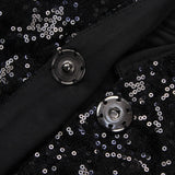 BLACK SEQUIN FEATHER TRIM BLAZER DRESS Dresses styleofcb 