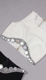 JEWELLED TENTACLE TWO PIECE IN WHITE DRESS STYLE OF CB 